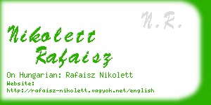 nikolett rafaisz business card